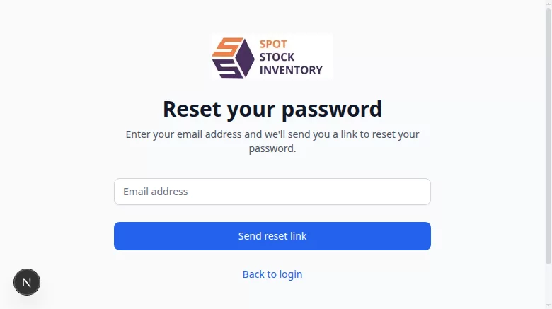 Password-help form requesting the staff account email address